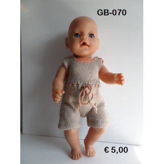 jumpsuit gebreid, kleur zand